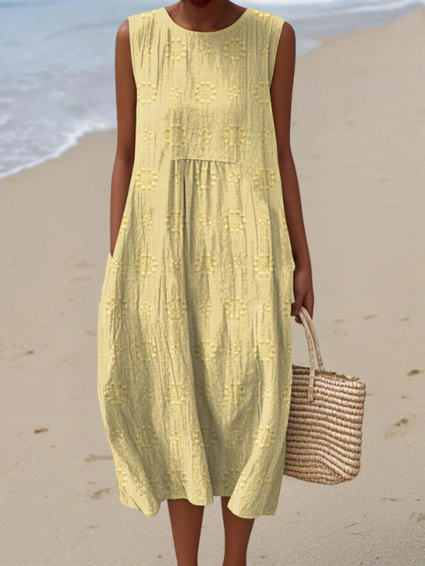 Rose Embroidered Midi Dress