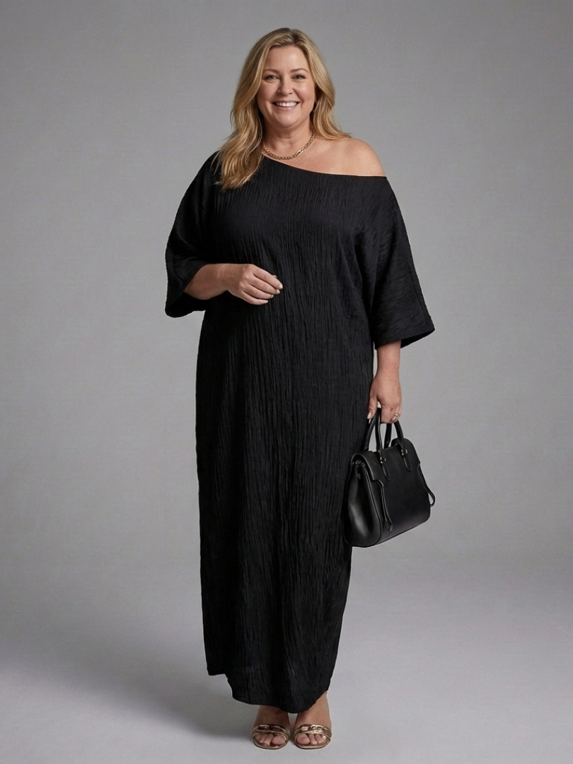 Blythe | One Shoulder Draped Maxi Dress