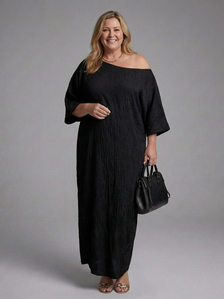 Blythe | One Shoulder Draped Maxi Dress