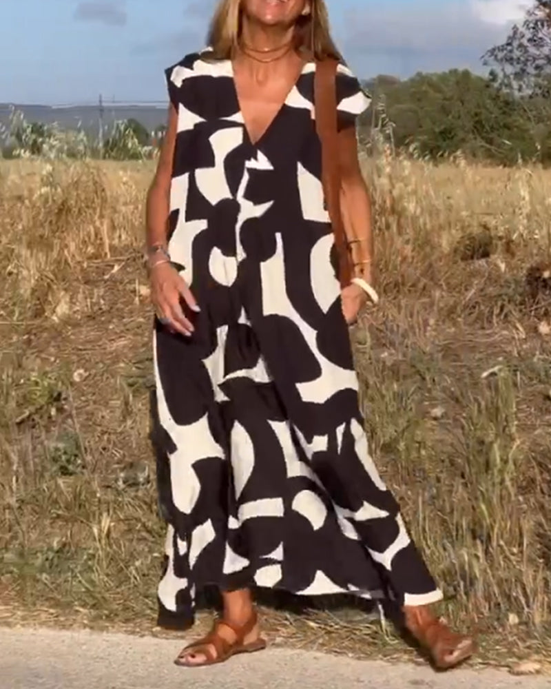 Kendall | Relaxed Abstract Dress