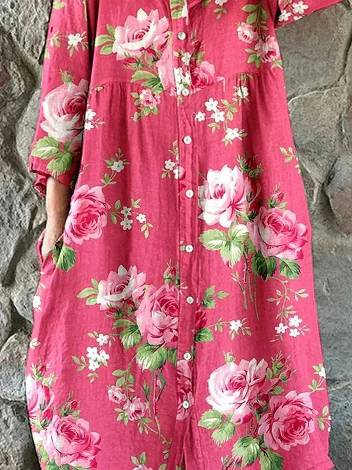 Mathilde | Artistic Floral Maxi Dress-