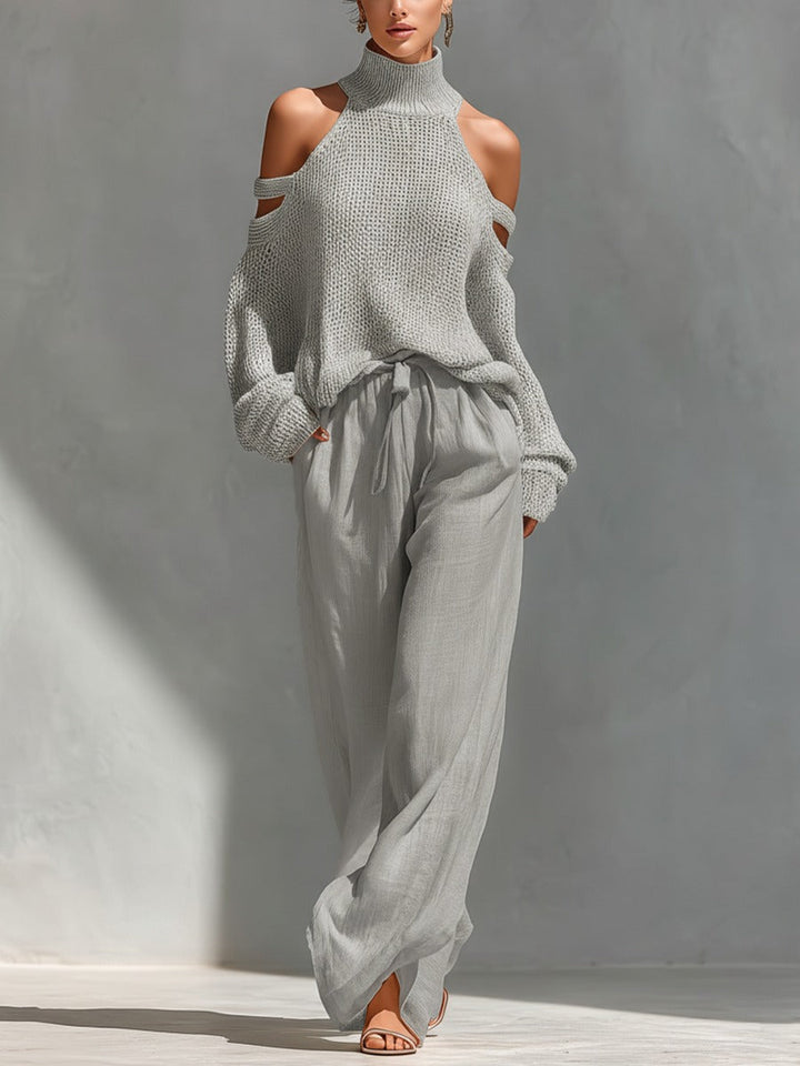 Sarah | Knit and Linen Fashion Set