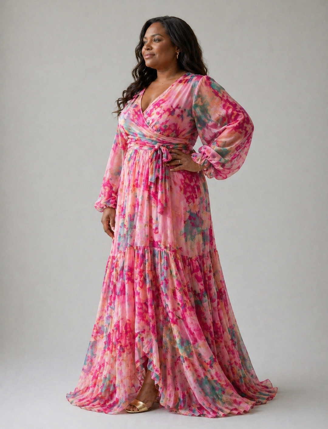 Lydia | Wrap Dress with Floral Print