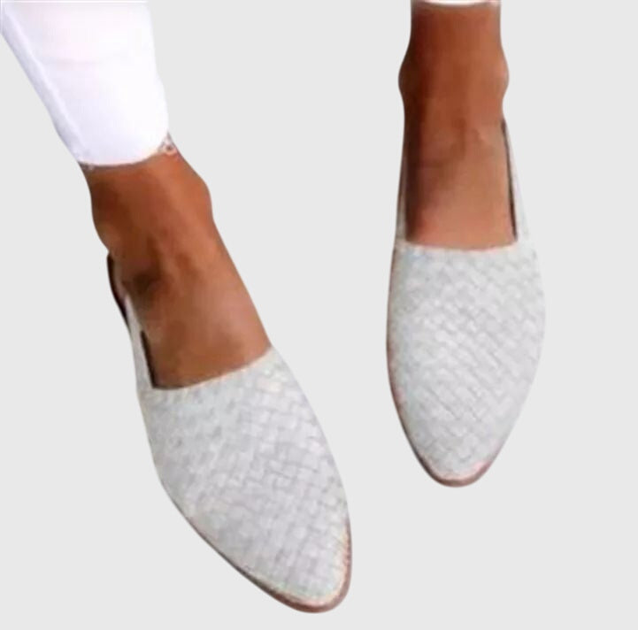Natalie | Woven Slingback Mule Flats