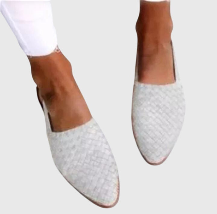 Natalie | Woven Slingback Mule Flats