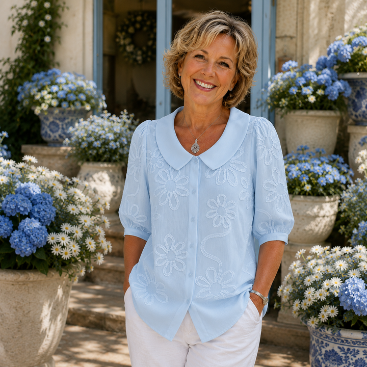 Fiora │ Elegant Floral Blouse