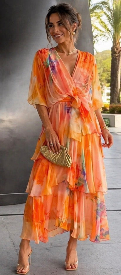 Eliza | Layered Floral Sun Dress