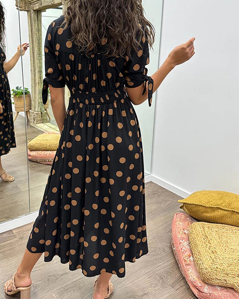 Bellamy | Polka Dots V-Neck Dress