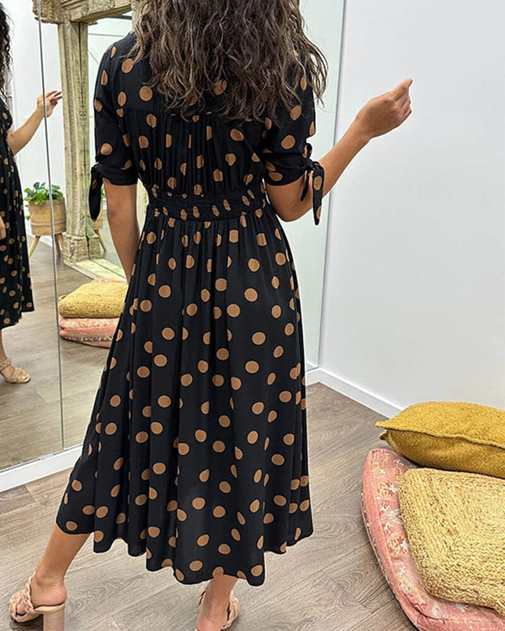 Bellamy | Polka Dots V-Neck Dress
