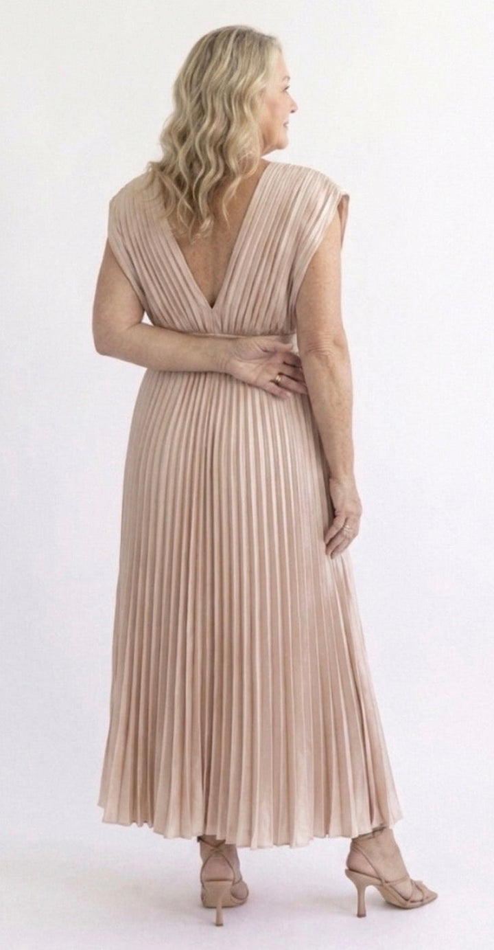 Lily | Timeless Pleated Midi Dress