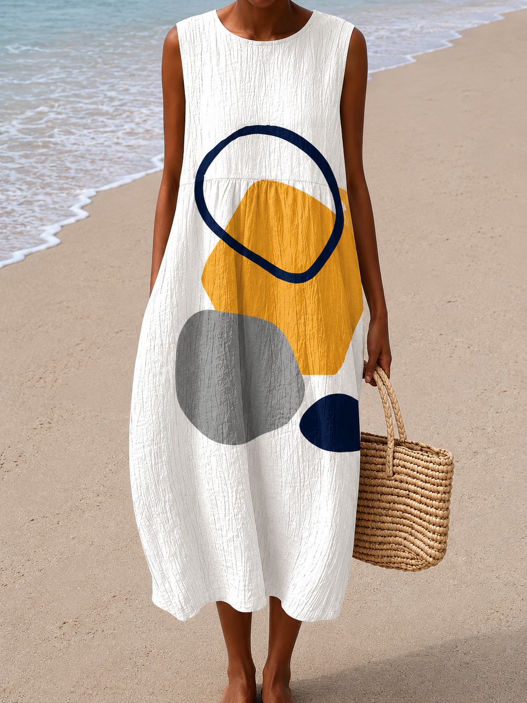 Harper | Sleeveless Relaxed Fit Midi Dress