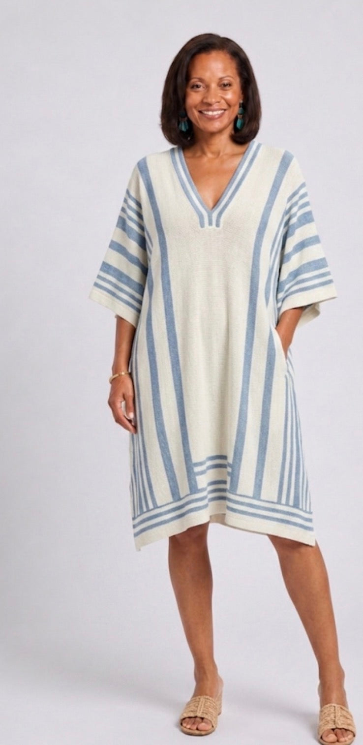 Serenella | V-Neck Wide Sleeve Knee Length Dress