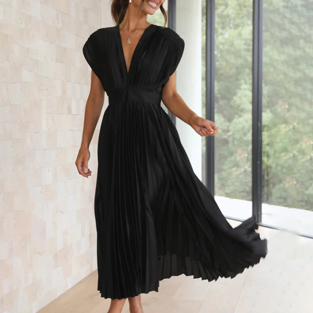 Lily | Timeless Pleated Midi Dress