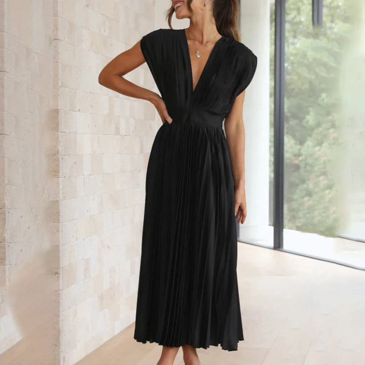 Lily | Timeless Pleated Midi Dress