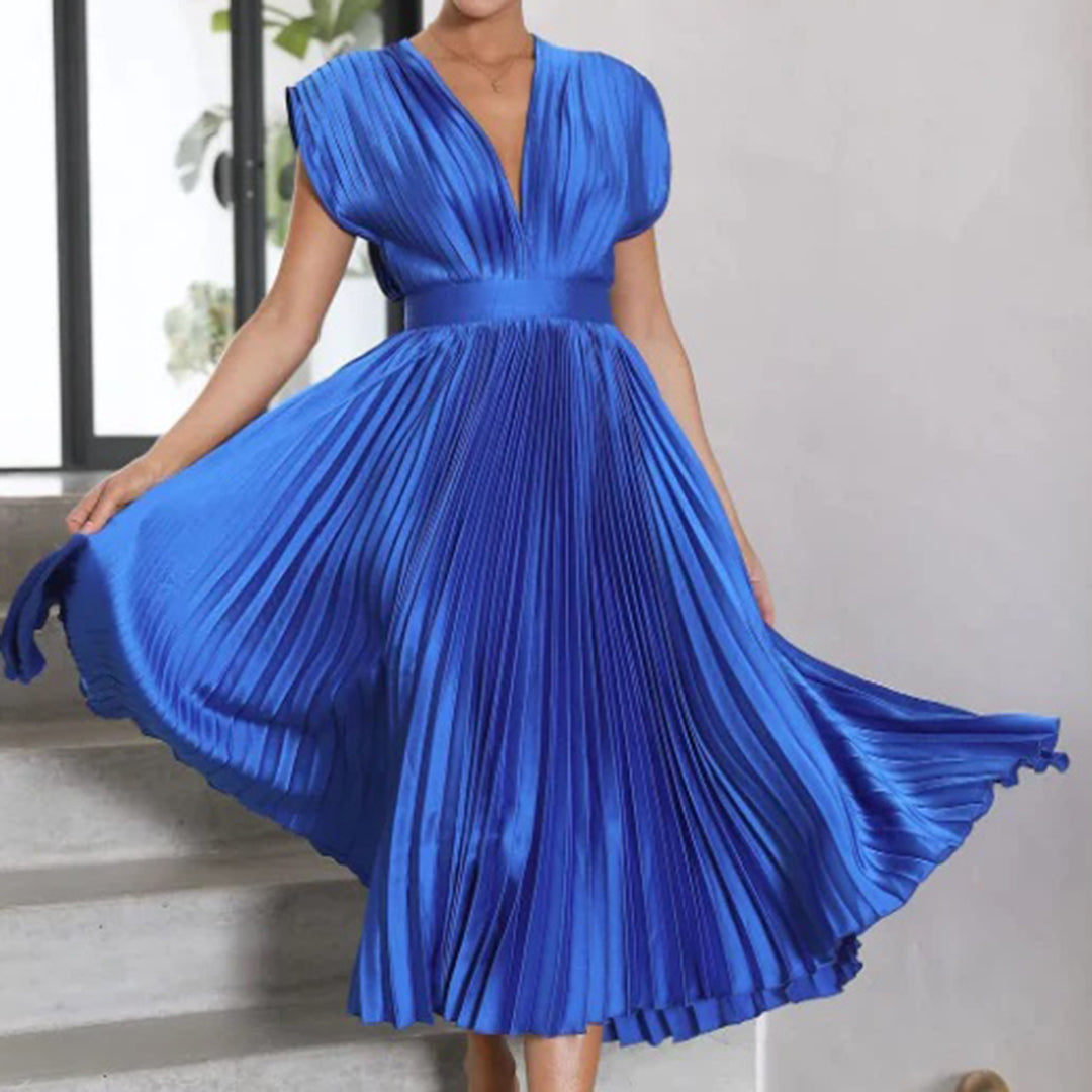 Lily | Timeless Pleated Midi Dress