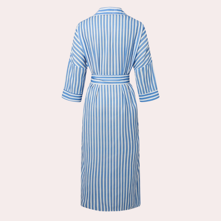 Noa | Relaxed Striped Shirt Midi Dress