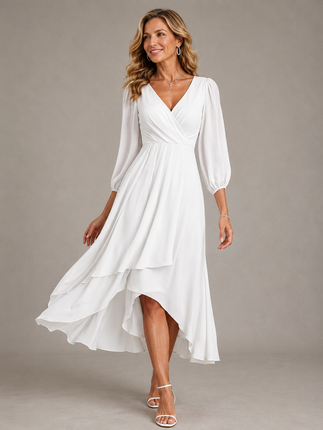 Mia | Elegant V-Neck Long Dress