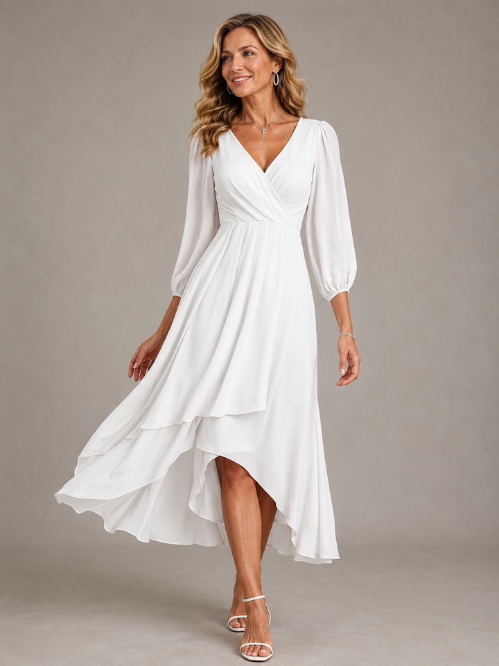 Mia | Elegant V-Neck Long Dress
