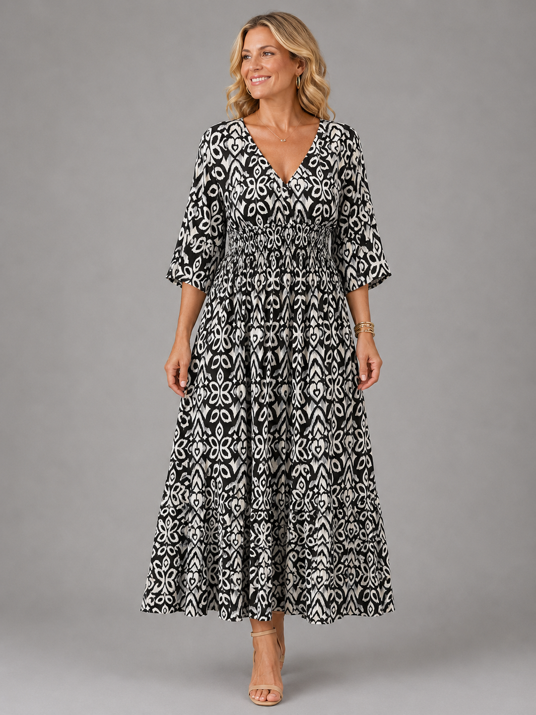 Althea | Bohemian Flow Midi Dress