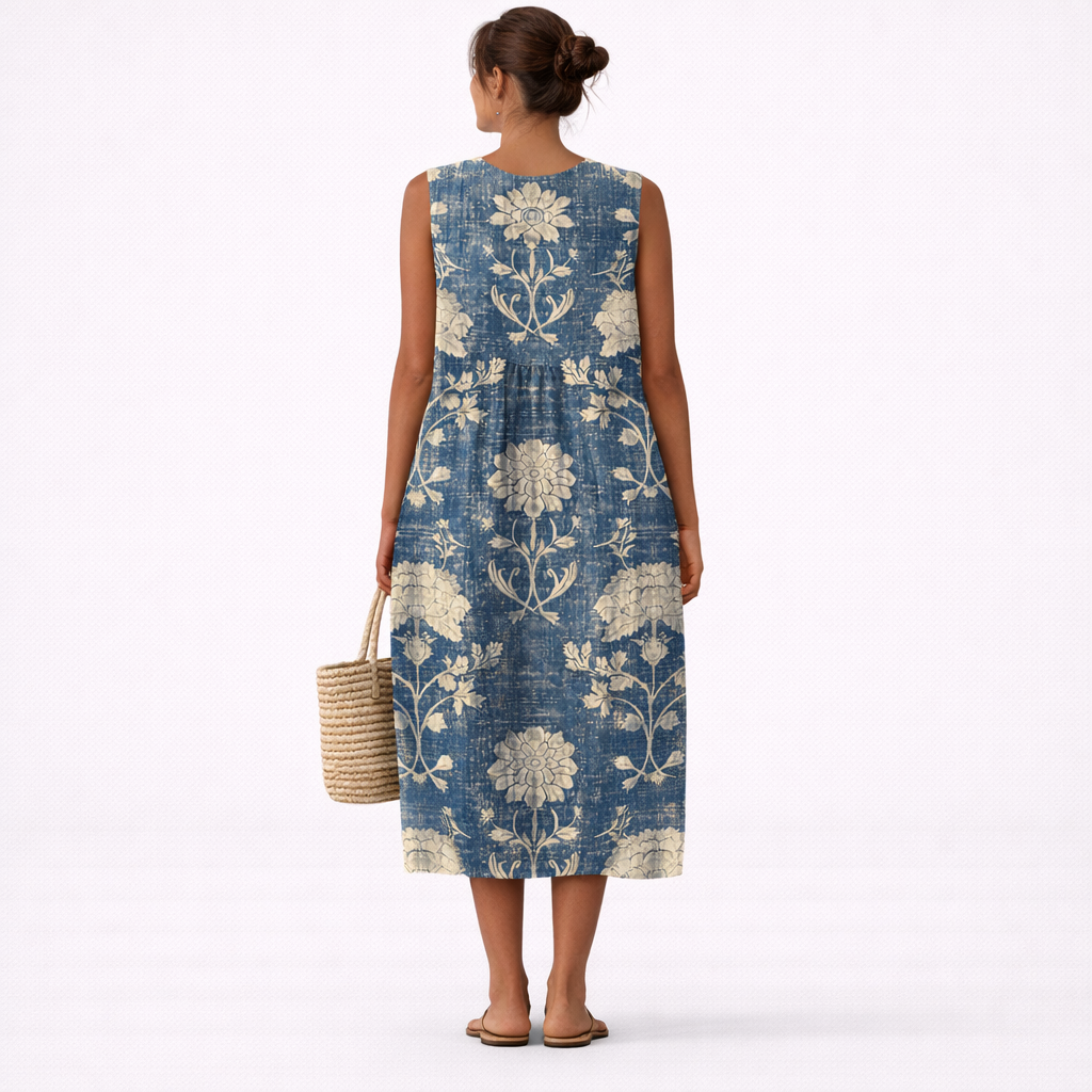 Alberte | Classic Floral Midi Dress