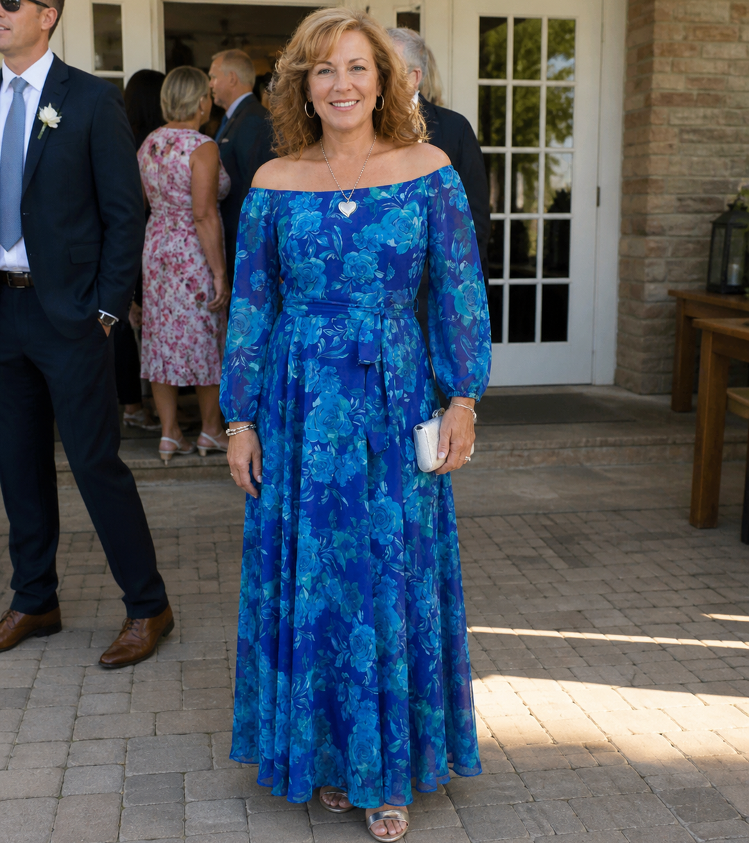 Barbara | Off Shoulder Floral Maxi Dress
