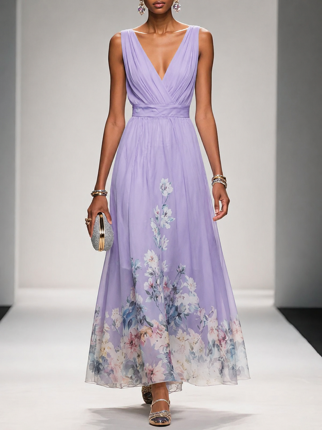 Mica | Sleeveless A Maxi Dress
