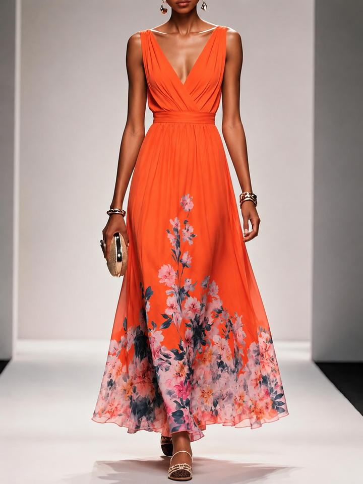 Mica | Sleeveless A Maxi Dress