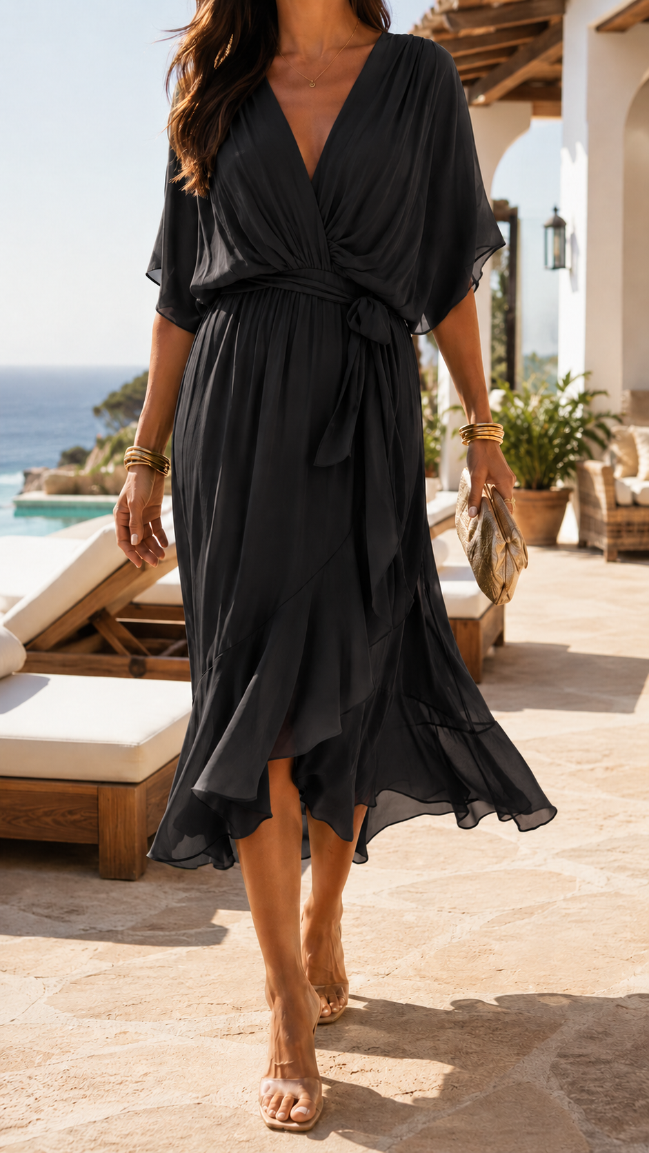 Calypso | Mediterranean Flowing Dress