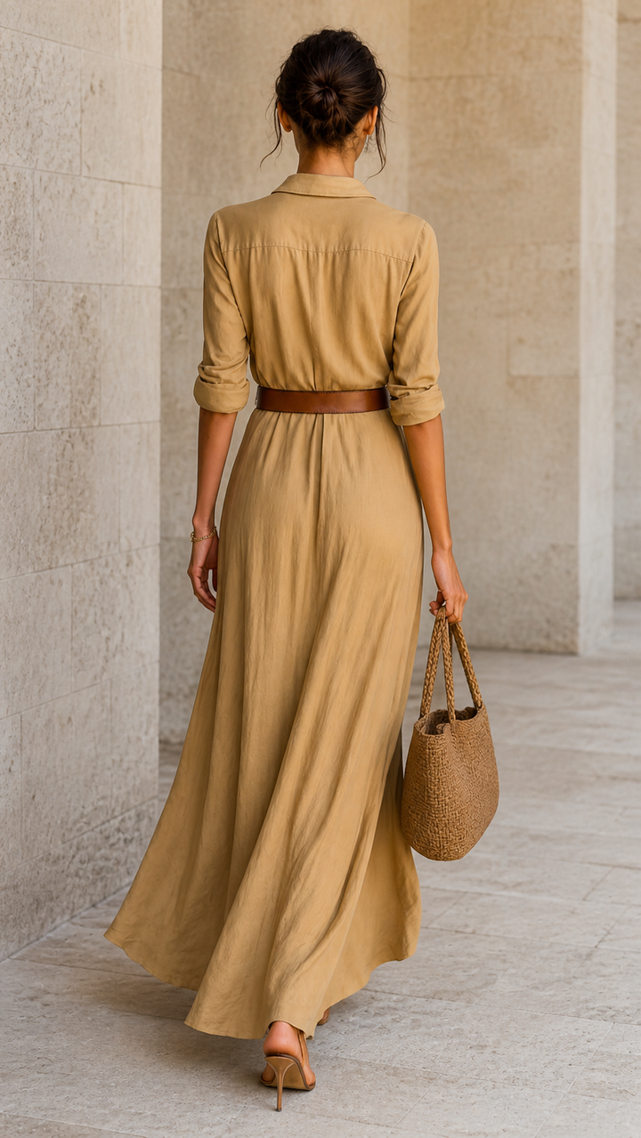 Rochelle | Shirt-Style Maxi Dress