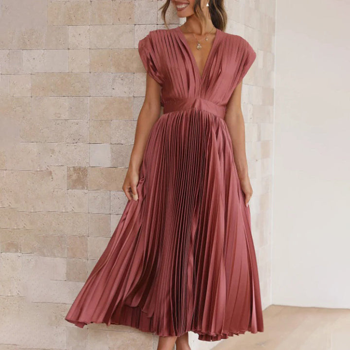 Lily | Timeless Pleated Midi Dress