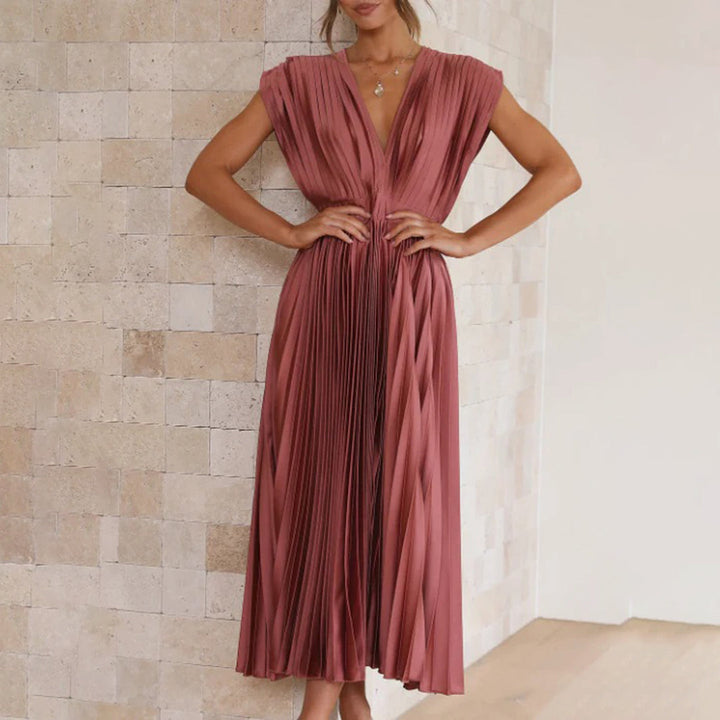 Lily | Timeless Pleated Midi Dress