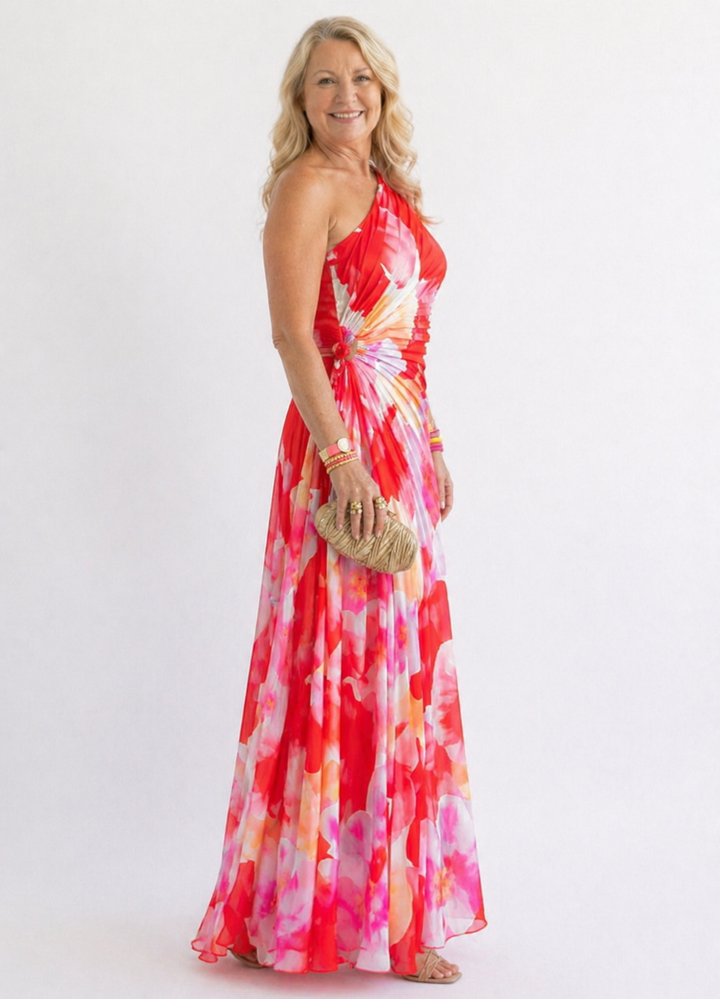 Donna | Pleated One-Shoulder Dress