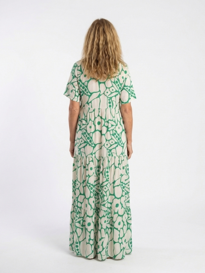 Zuleika | Short Sleeve V-Neck Floral Midi Dress