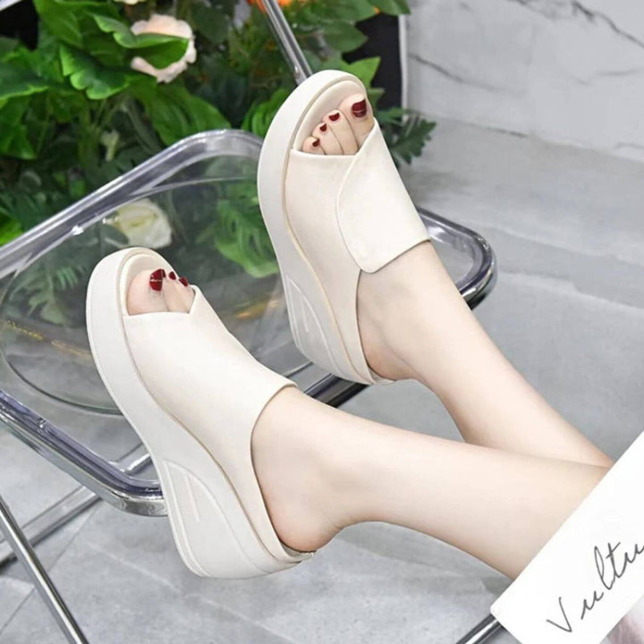 Eliza | Supportive Slip-on Wedge Sandals