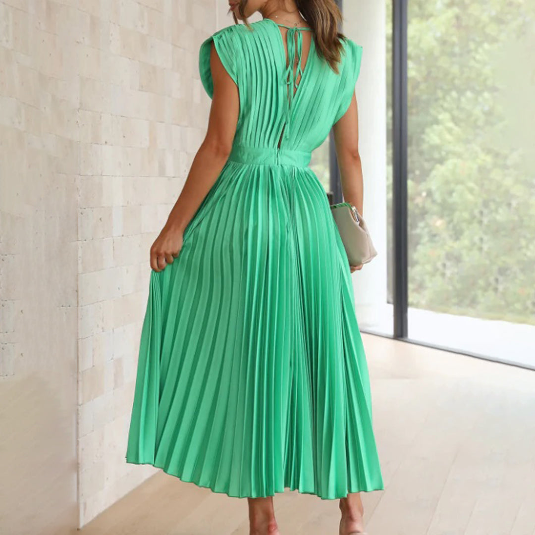 Lily | Timeless Pleated Midi Dress