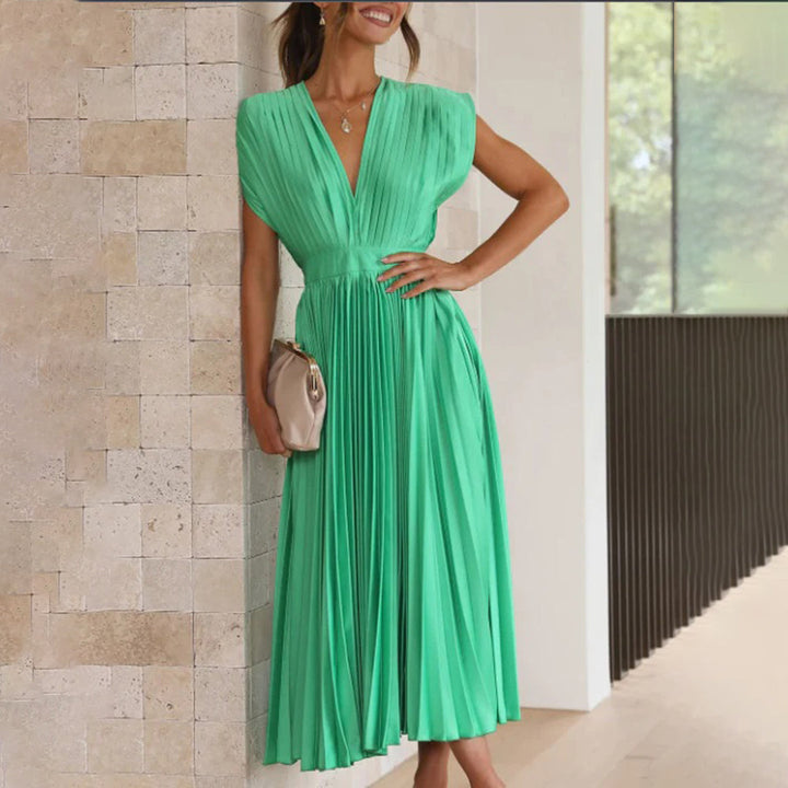 Lily | Timeless Pleated Midi Dress