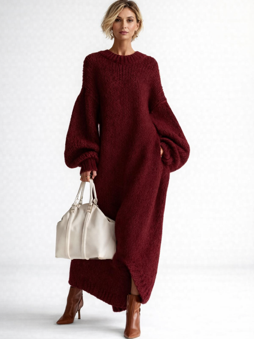 Valeria | Oversized Knit Maxi Sweater Dress