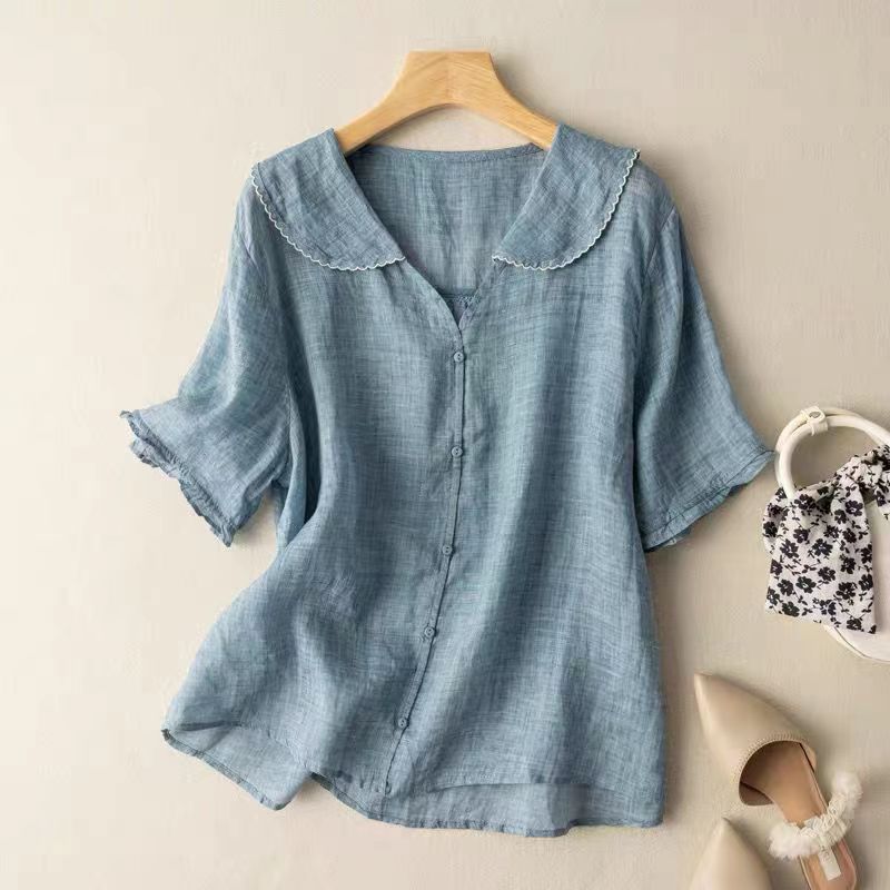 Calliope | Vintage Blouse with Button Detail