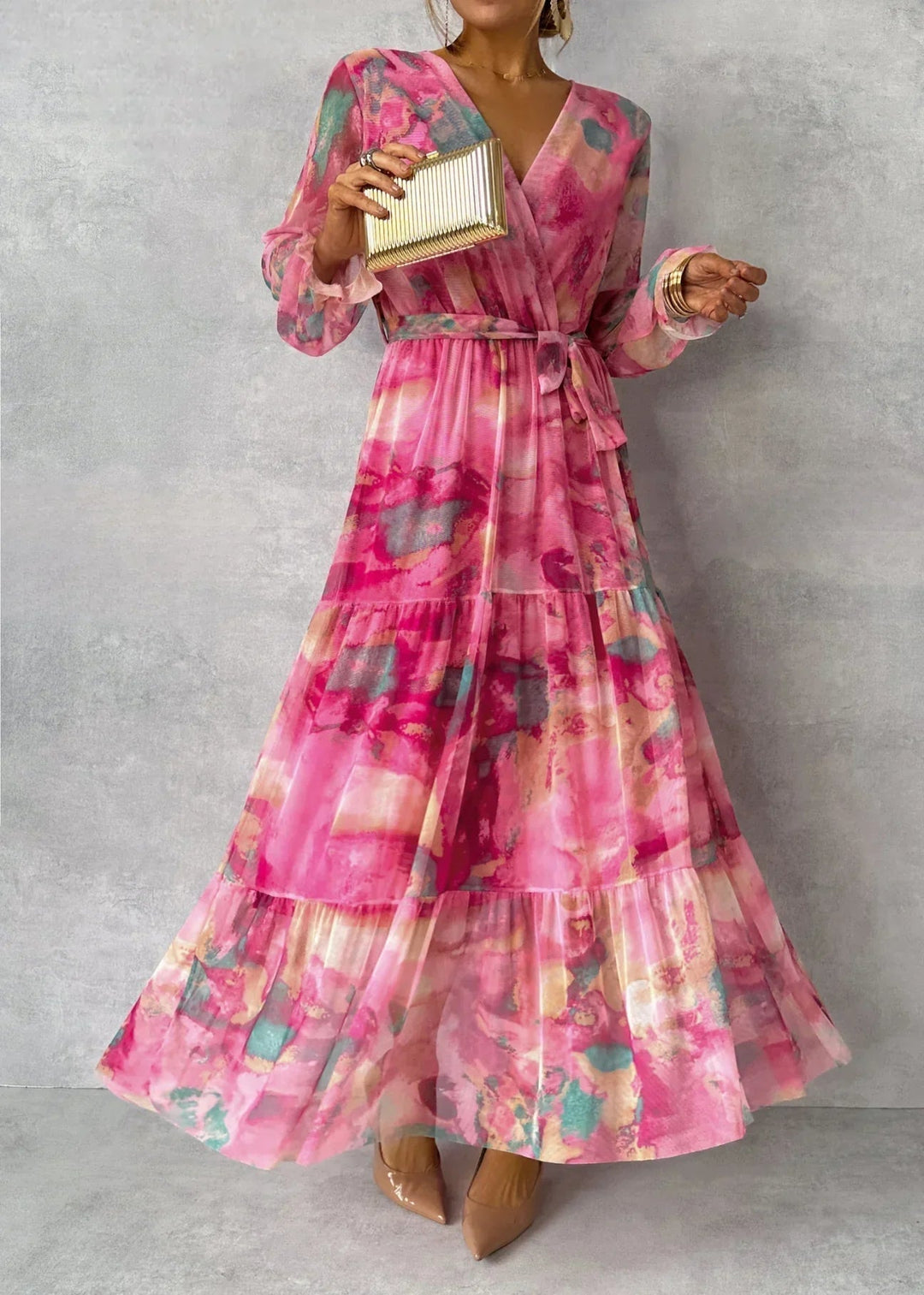 Lydia | Wrap Dress with Floral Print