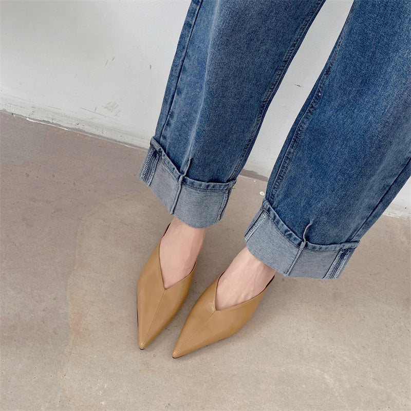 Solace | Pointed-Toe Kitten Heel Mules
