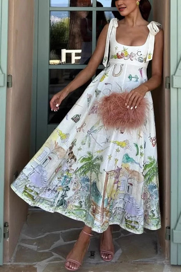 Sandra | Elegant Printed Maxi Dress