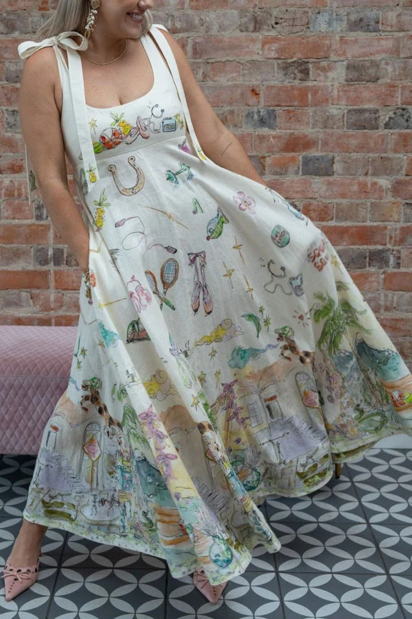 Sandra | Elegant Printed Maxi Dress