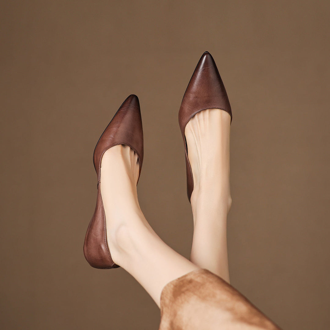 Arla Genuine Leather Flats