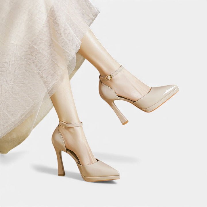 Polished Elegant Real Leather Heels