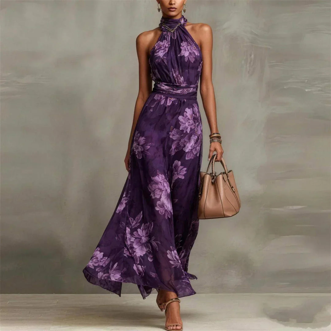 Vanna | Floral Halter Maxi Dress