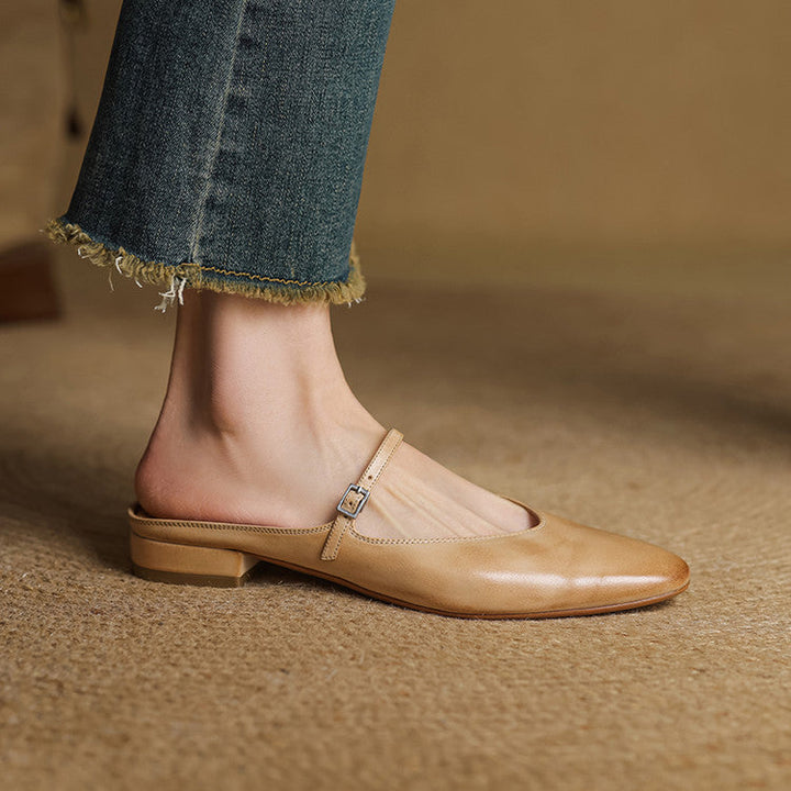 Merisa | Buckled Mary Jane Slip-On Mules