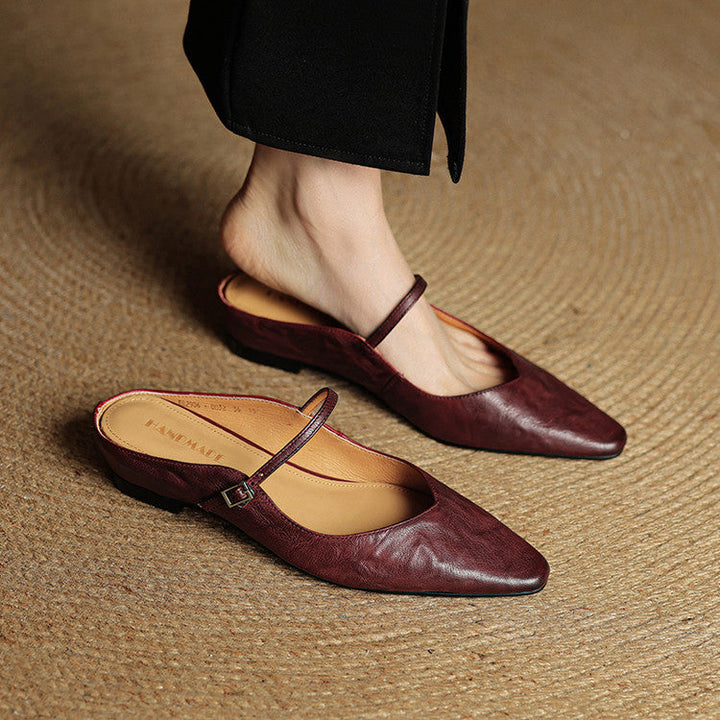 Vintage Real Leather Mules