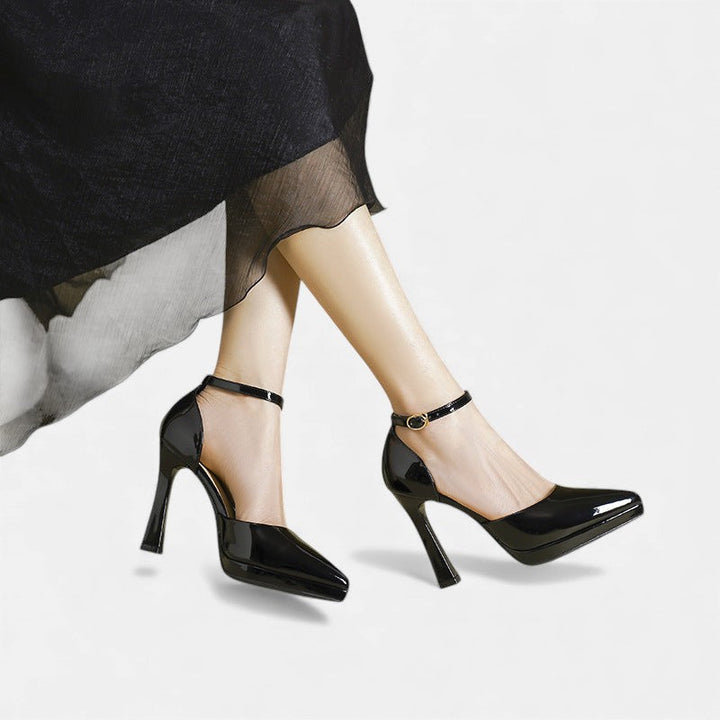 Polished Elegant Real Leather Heels