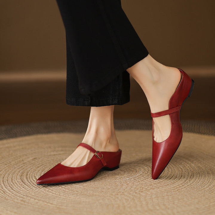 Neok | Pointed-Toe Mary Jane Heel Mules