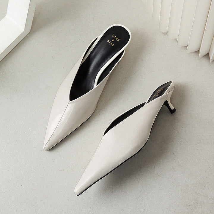 Solace | Pointed-Toe Kitten Heel Mules
